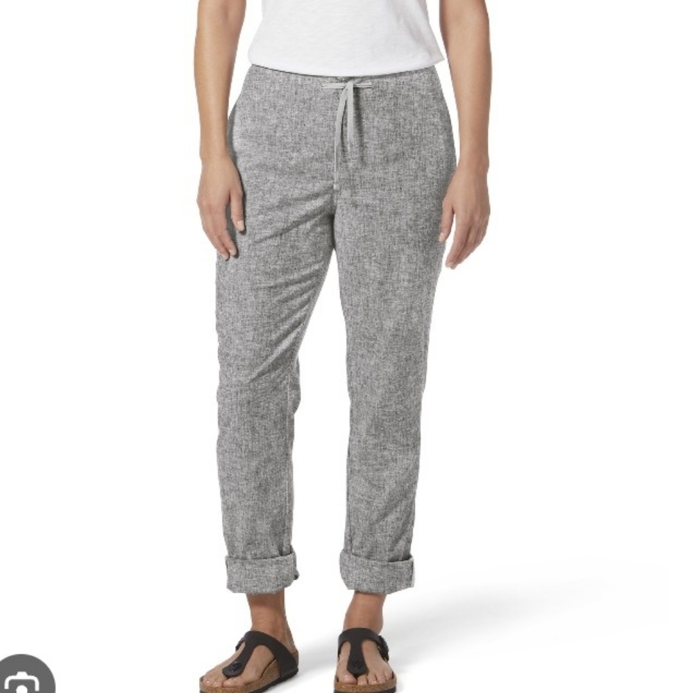 Royal Robbins Pants Womens Size 12 Gray Hempline Tie Pant 34"Waist/ 33"Inseam
